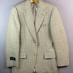 Vintage American Craftsmen Blazer Womens L Plaid Sports Coat Jacket Made In USA‎